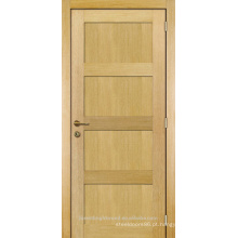 Carvalho de design moderno quarto interior inacabado folheada projeto de porta de madeira do painel
